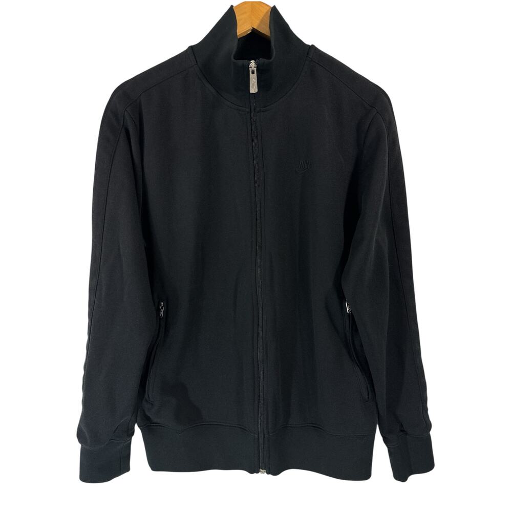 Nike Sportswear Full Zip Jacket Men’s XL Black Long Sleeve Cotton Blend